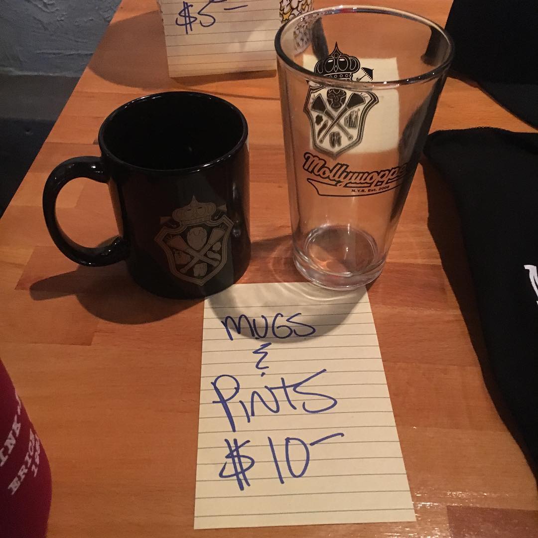 Mugs & Pints for 10 bucks a piece! You're not drinking right at home without these!